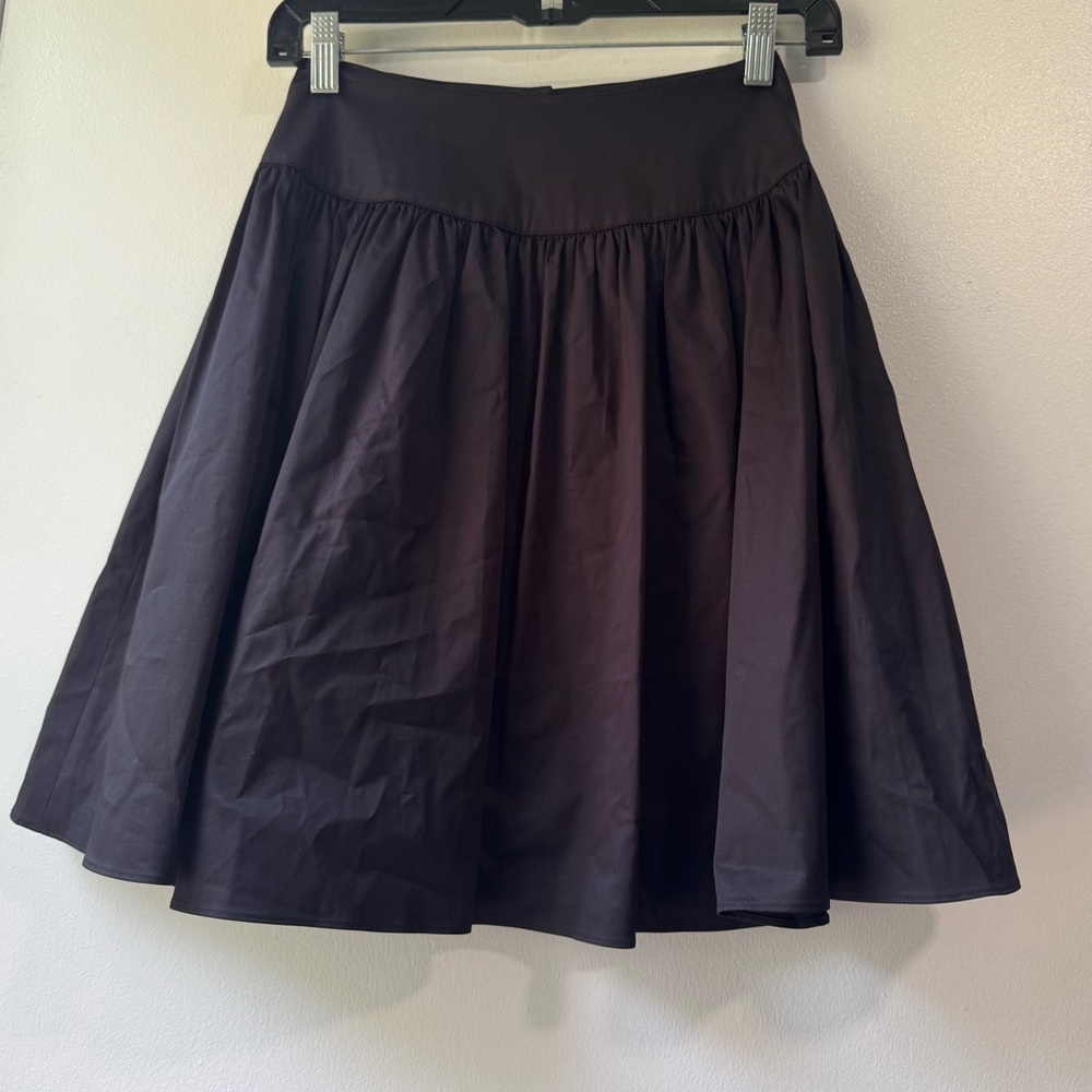 Reiss Black A-Line Skirt with Button Detail - Picture 8 of 11